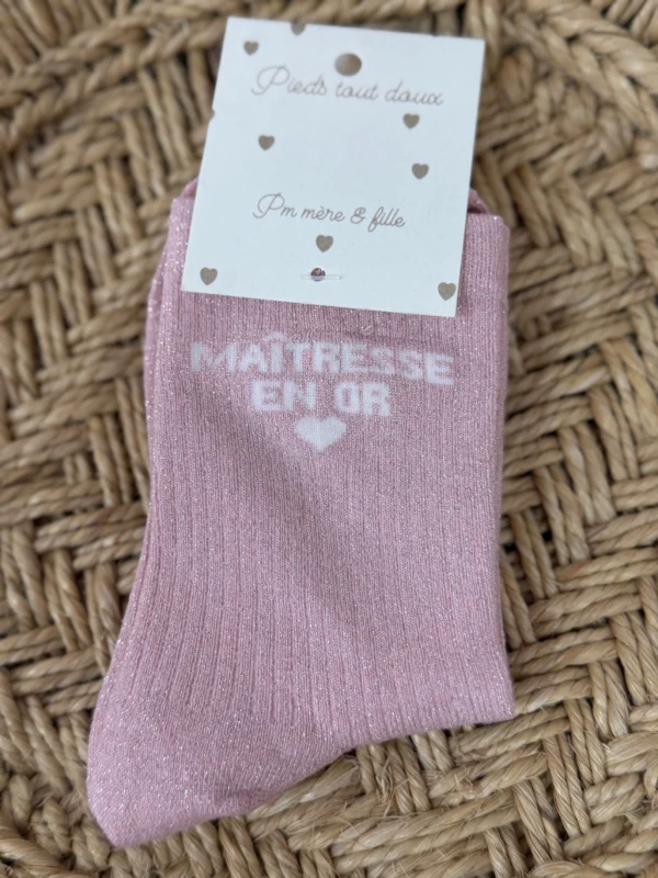 Chaussettes maîtresse en or Lurex — Dream By C