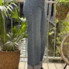 Jean straight à revers femme taille haute bleu - Dream By C