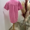 Robe en jean enfant fille rose – Col chemise | Dream By C