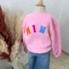 Sweat enfant fille rose coton Mini – Brodé | Dream By C