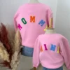 Sweat enfant fille rose coton Mini – Brodé | Dream By C