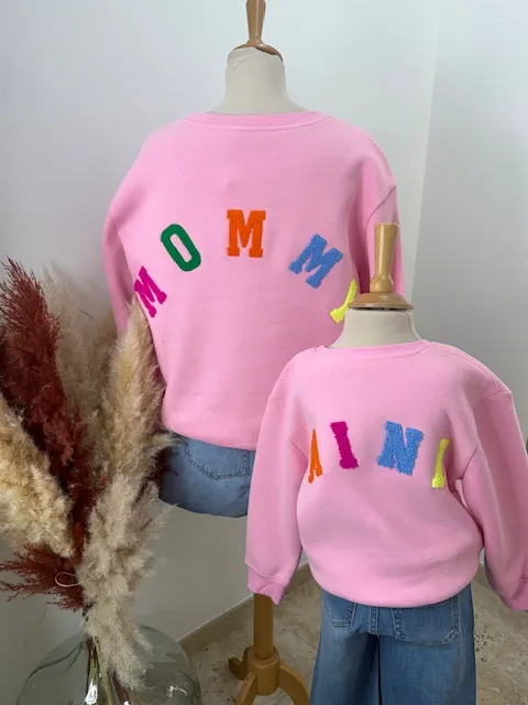 Sweat enfant fille rose coton Mini – Brodé | Dream By C