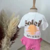 T-shirt enfant Riviera Soleil – Flocage dos | Dream By C