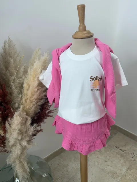 T-shirt enfant Riviera Soleil – Flocage dos | Dream By C