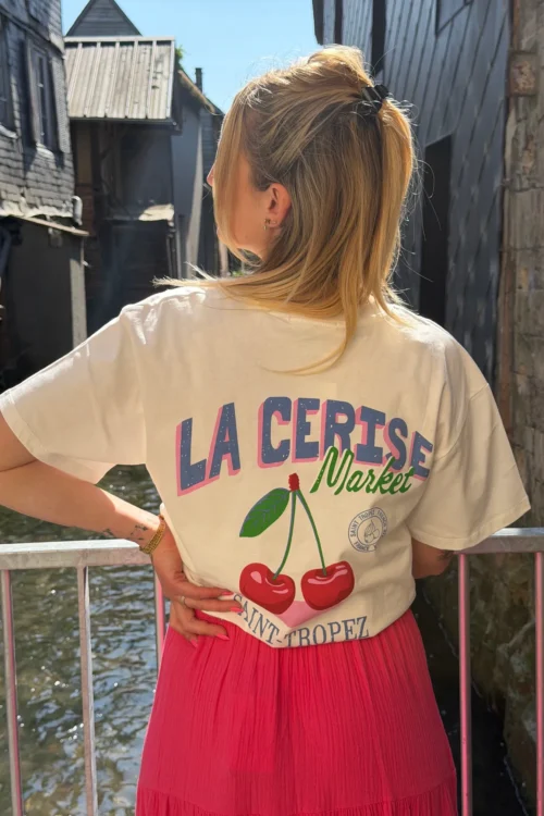 -t-shirt-femme-saint-tropez-la-cerise T-shirt femme Saint-Tropez La Cerise – Flocage dos | Dream By C