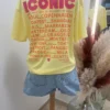T-shirt jaune femme coton Iconic – Graphique | Dream By C