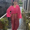 Blouse volants femme fuchsia, fluide et légère | Dream By C