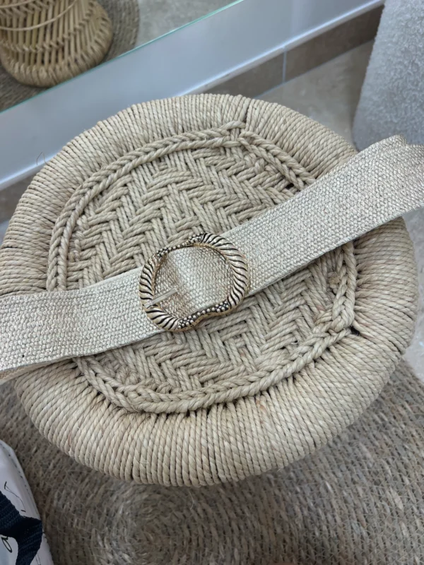 Ceinture dorée femme grosse boucle motifs élastique | Dream By C