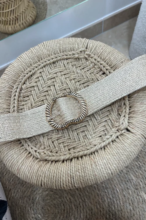 Ceinture dorée femme grosse boucle motifs élastique | Dream By C
