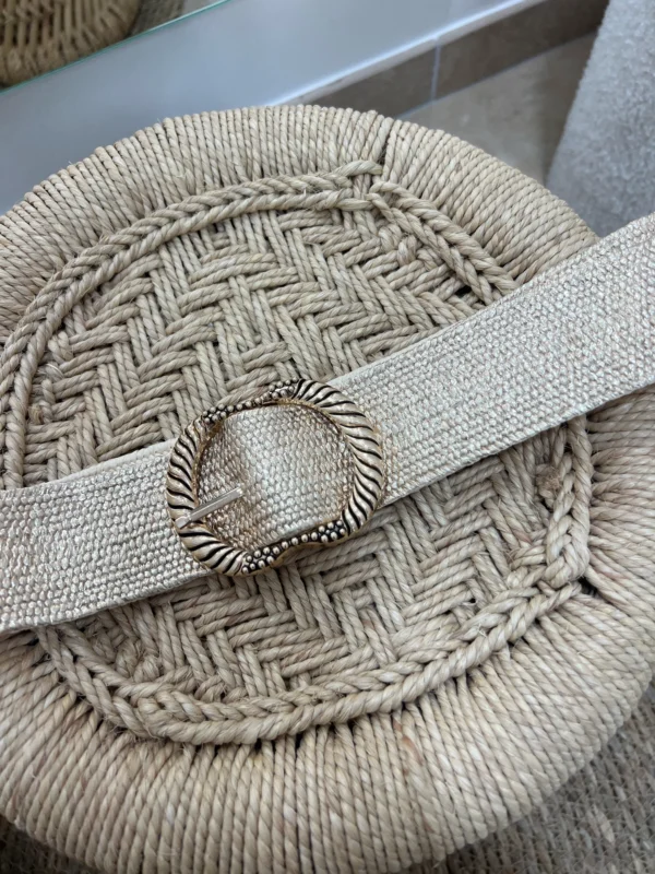 Ceinture dorée femme grosse boucle motifs élastique | Dream By C