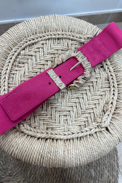 ceinture-fuchsia-femme-grosse-boucle-doree-reflet Ceinture fuchsia femme grosse boucle dorée reflet | Dream By C