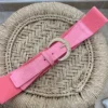 Ceinture large femme suédine rose boucle dorée | Dream By C