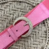 Ceinture large femme suédine rose boucle dorée | Dream By C