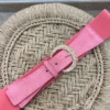 Ceinture large femme suédine rose boucle dorée | Dream By C