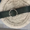 Ceinture olive femme élégante boucle dorée ronde | Dream By C