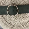 Ceinture olive femme élégante boucle dorée ronde | Dream By C