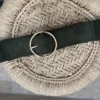 Ceinture olive femme élégante boucle dorée ronde | Dream By C