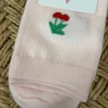 Chaussettes cerises femme rose pâle brodées | Dream By C