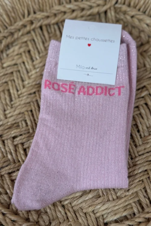 Chaussettes paillettes femme Rosé Addict — Dream By C