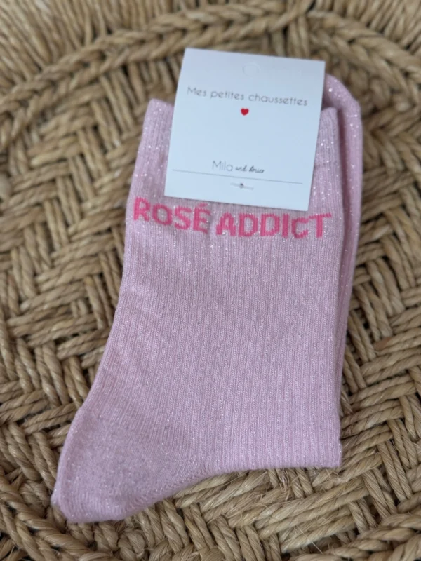Chaussettes paillettes femme Rosé Addict — Dream By C