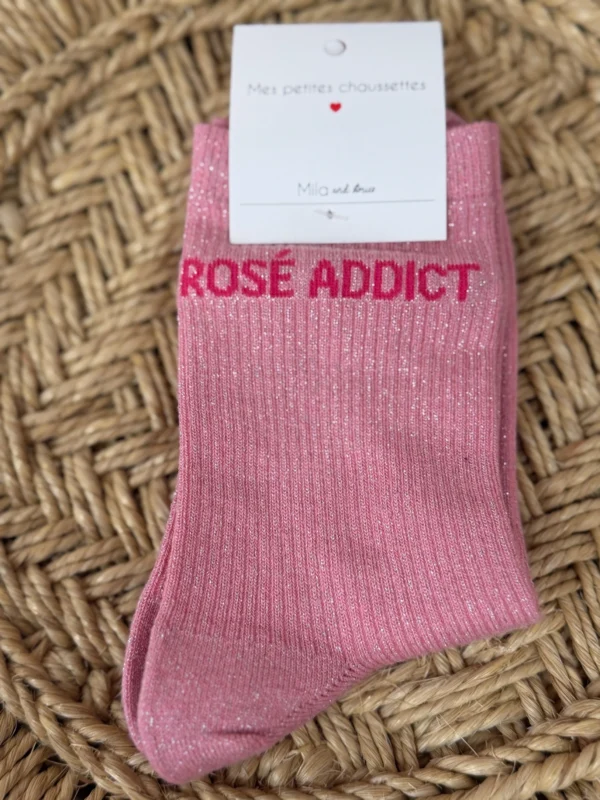 Chaussettes paillettes femme Rosé Addict — Dream By C