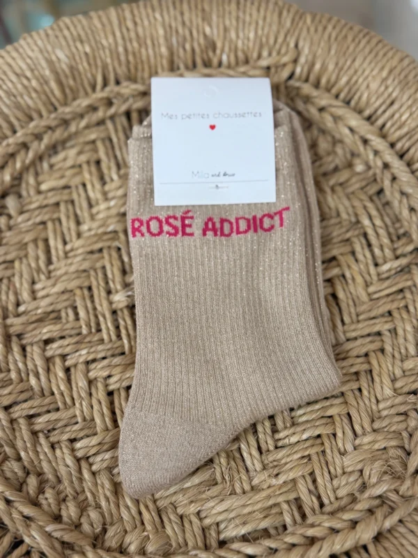 Chaussettes paillettes femme Rosé Addict — Dream By C