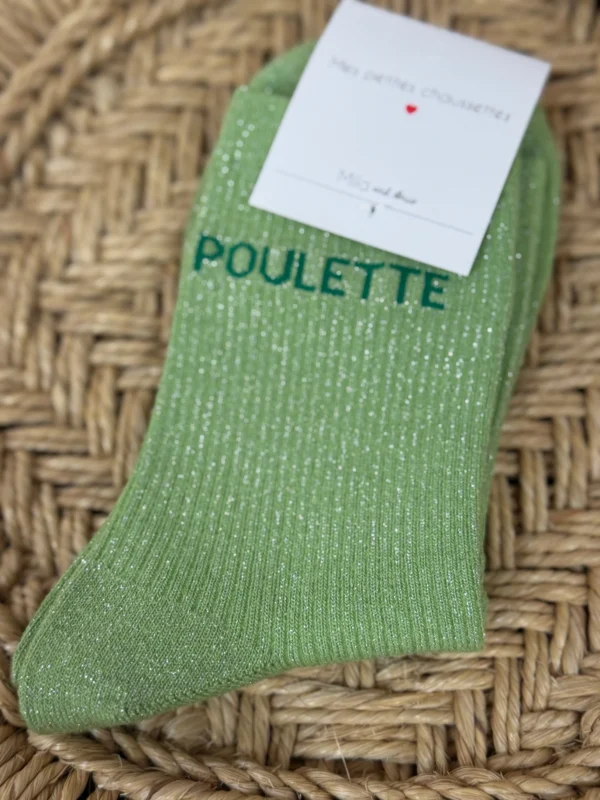 Chaussettes paillettes poulette lurex cadeau | Dream By C