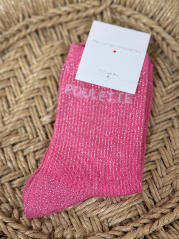 Chaussettes paillettes poulette lurex cadeau | Dream By C