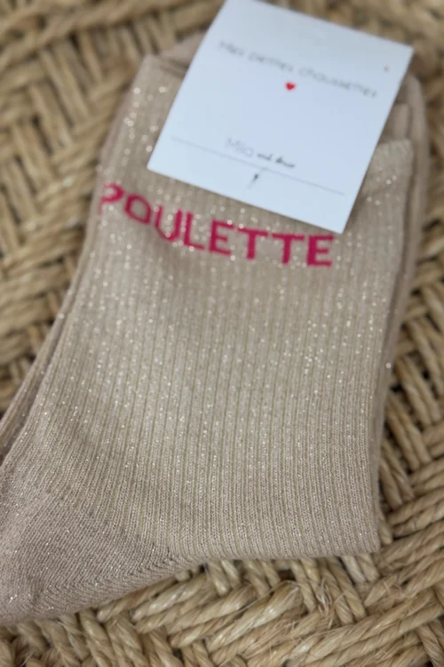 Chaussettes paillettes poulette lurex cadeau | Dream By C