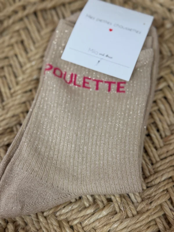 Chaussettes paillettes poulette lurex cadeau | Dream By C