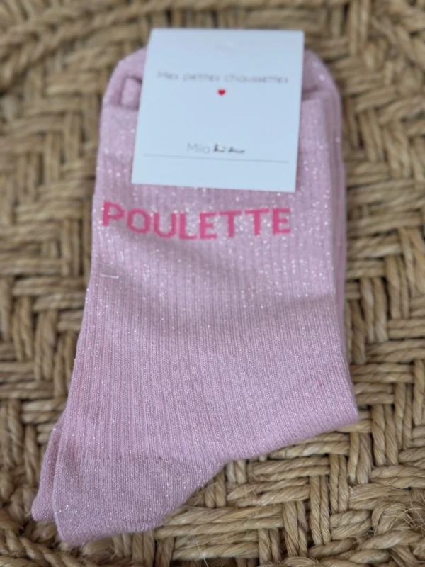 Chaussettes paillettes poulette lurex cadeau | Dream By C