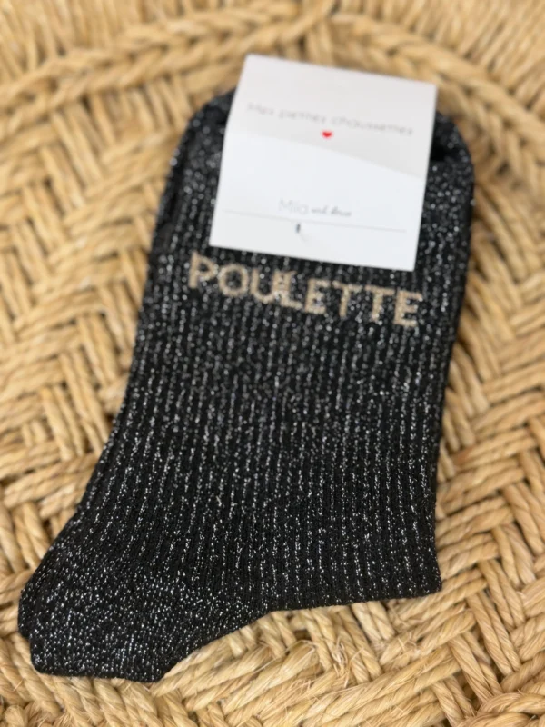 Chaussettes paillettes poulette lurex cadeau | Dream By C