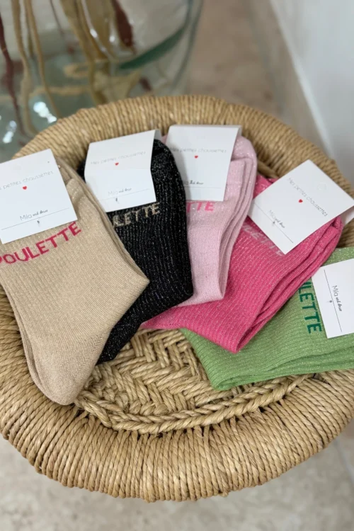 Chaussettes paillettes poulette lurex cadeau | Dream By C