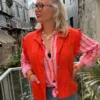 Chemise gaze coton femme rayée rose orange | Dream By C