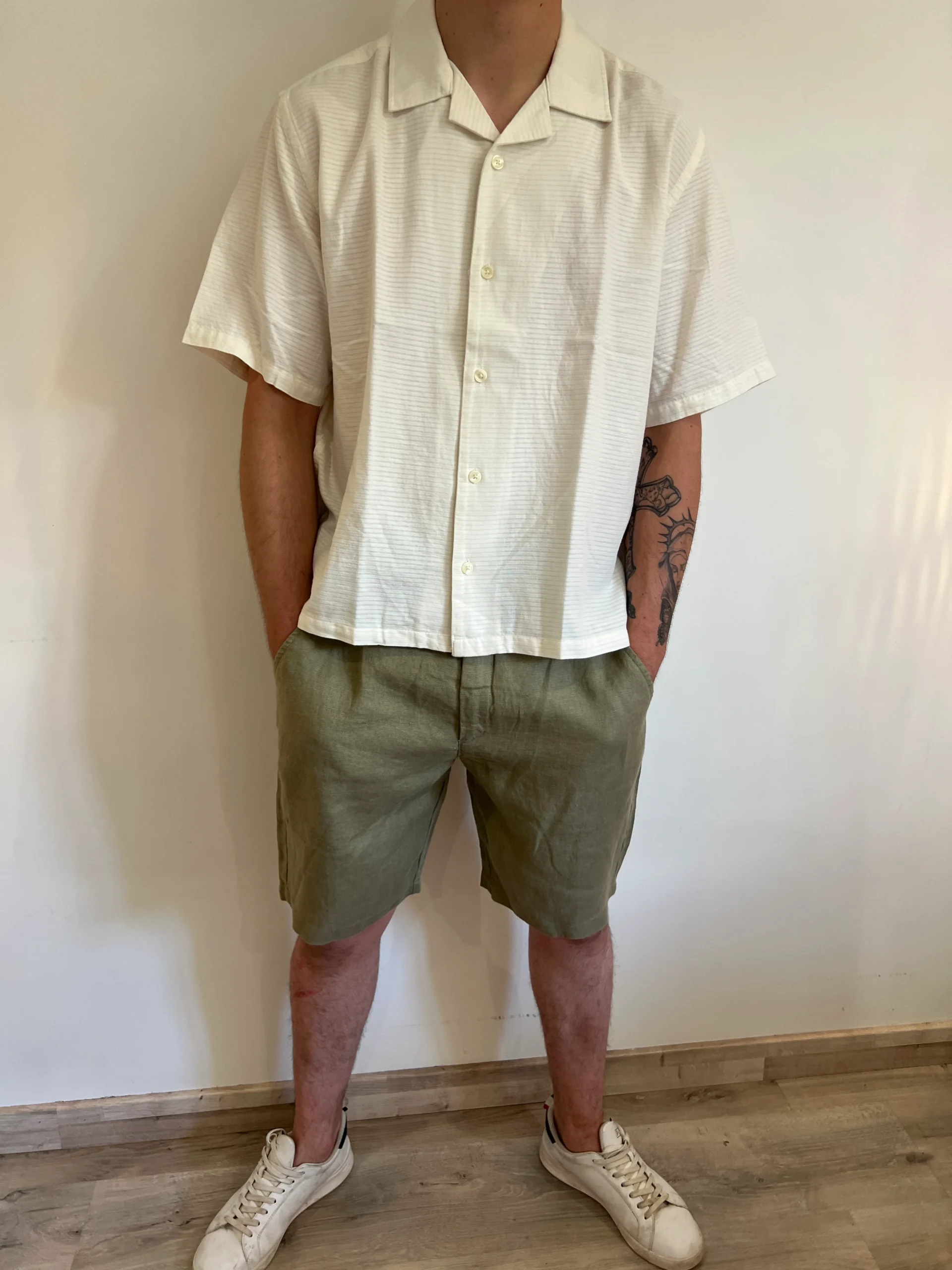 Chemisette hommes écrue Casual Friday