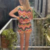 Gilet crochet femme sans manche col V boutonné | Dream By C