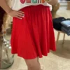 Jupe short grande taille femme corail patineuse | Dream By C