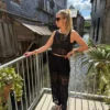 Pantalon en crochet femme doublé, taille élastique | Dream By C