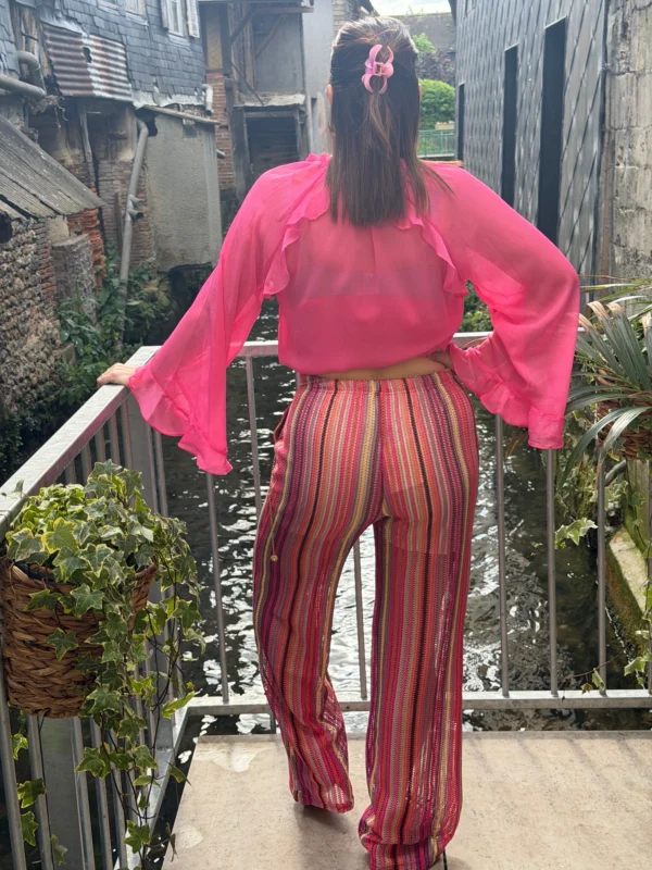 Pantalon résille femme multicolore doublé | Dream By C