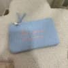 Pochette velours côtelé cadeau femme brodée | Dream By C