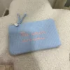 Pochette velours côtelé cadeau femme brodée | Dream By C