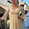 Robe bohème dentelle manches longues doublée | Dream By C