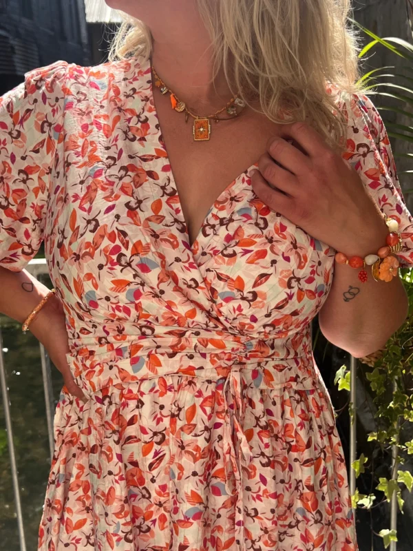 Robe courte fleurie femme été cache cœur | Dream By C