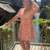 Robe courte fleurie femme été cache cœur | Dream By C