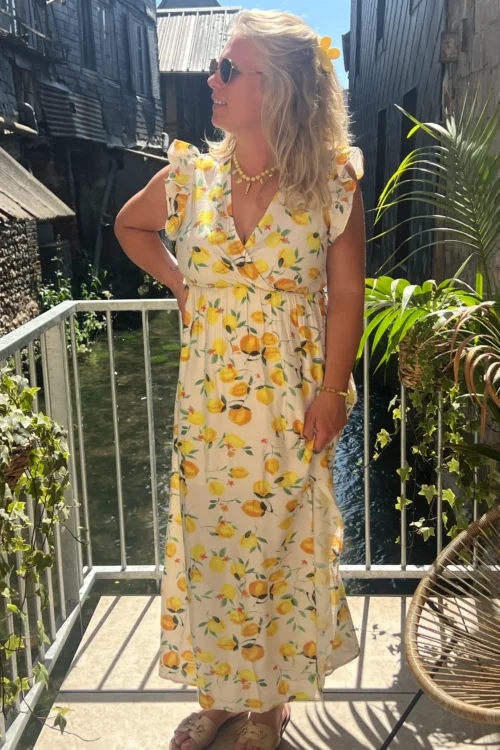 robe-longue-cache-coeur-grande-taille-citron-fente Robe longue cache cœur grande taille citron fente | Dream By C