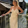 Robe longue cérémonie à volants, doublée | Dream By C