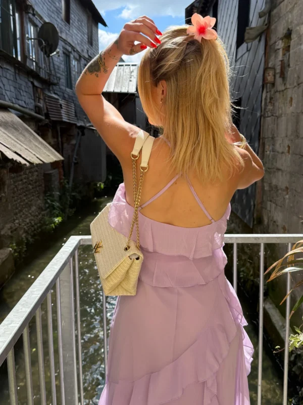 Robe longue cérémonie à volants, doublée | Dream By C