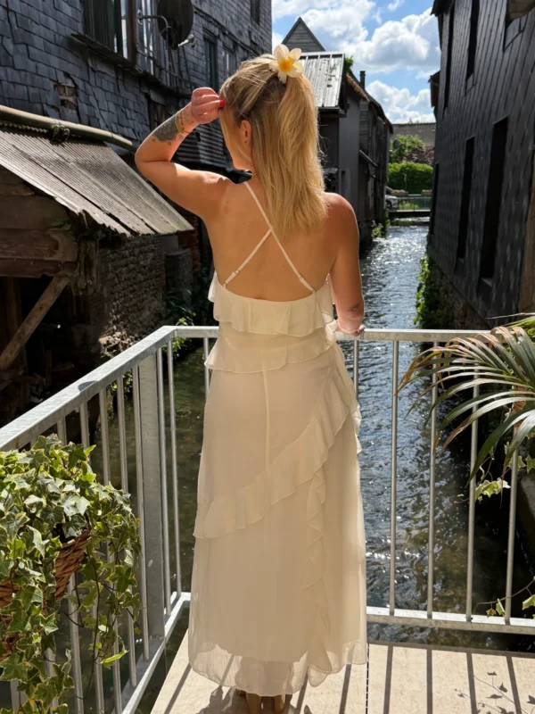 Robe longue cérémonie à volants, doublée | Dream By C