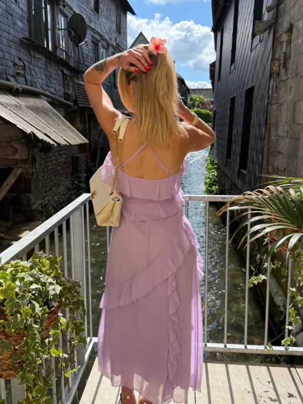 Robe longue cérémonie à volants, doublée | Dream By C