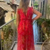 Robe longue fuchsia grande taille cache cœur | Dream By C